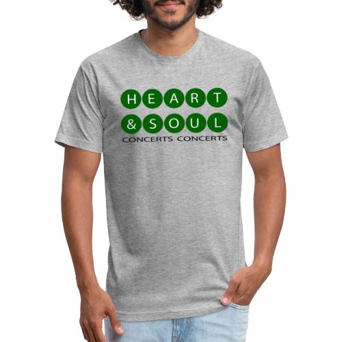 Heart & Soul Concerts green/ white bubble Horizon - Fitted Cotton/Poly T-Shirt by Next Level