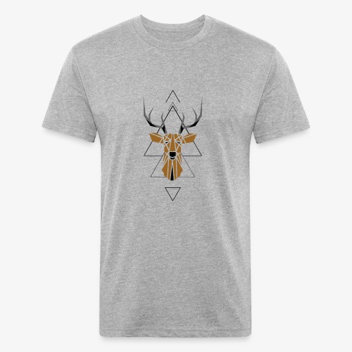 Deer Geometric - Fitted Cotton/Poly T-Shirt by Next Level