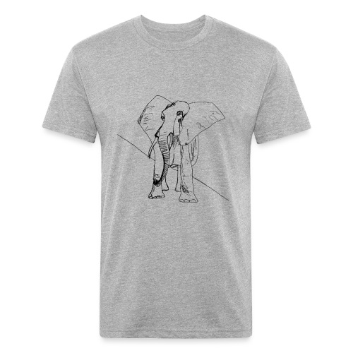The leery elephant - Fitted Cotton/Poly T-Shirt by Next Level