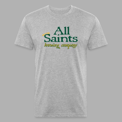 All Saints Logo Full Color - Fitted Cotton/Poly T-Shirt by Next Level