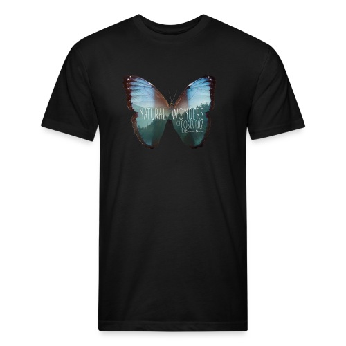 Butterfly_rainforest_3 - Fitted Cotton/Poly T-Shirt by Next Level