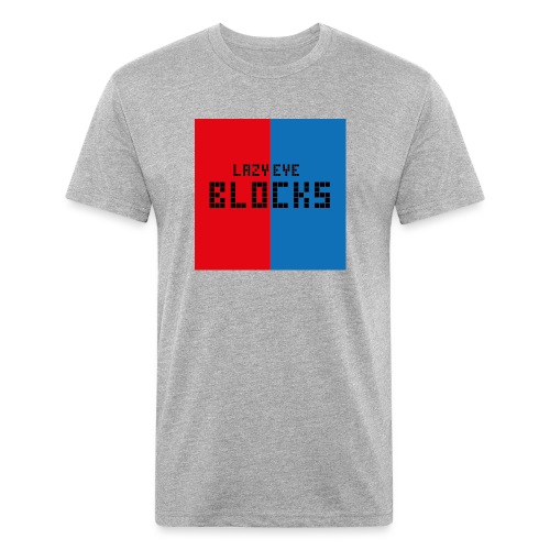 Lazy Eye Blocks - Fitted Cotton/Poly T-Shirt by Next Level