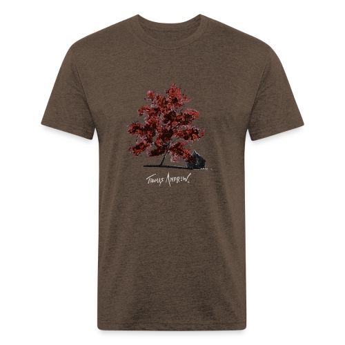 Red Tree design3PNG - Fitted Cotton/Poly T-Shirt by Next Level