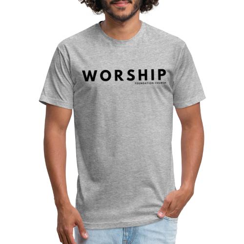 WORSHIP Foundation Church - Fitted Cotton/Poly T-Shirt by Next Level