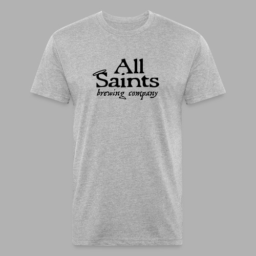 All Saints Logo Black - Fitted Cotton/Poly T-Shirt by Next Level