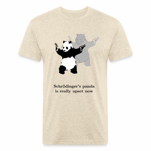 Schrödinger's panda is really upset now - Fitted Cotton/Poly T-Shirt by Next Level