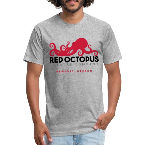 Red Octopus Faster, Funnier, Louder - Fitted Cotton/Poly T-Shirt by Next Level