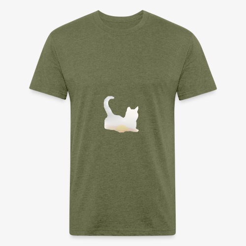sunrise in the cat - Men’s Fitted Poly/Cotton T-Shirt