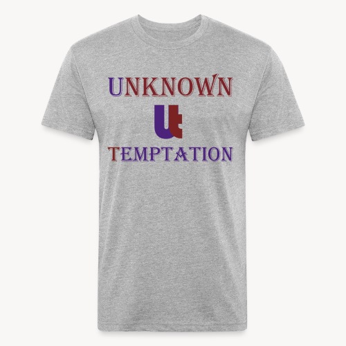 Unknown Temptation Logo - Men’s Fitted Poly/Cotton T-Shirt