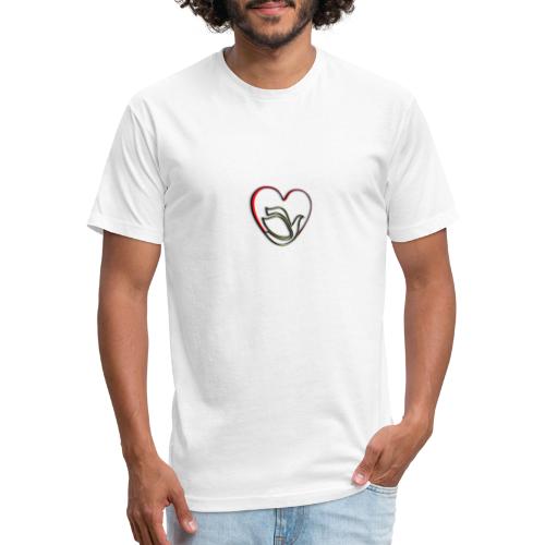 Love and Pureness of a Dove - Men’s Fitted Poly/Cotton T-Shirt