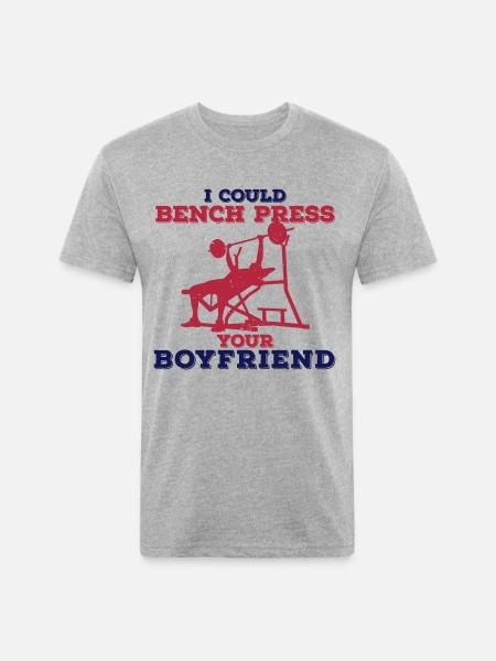 Bench Press - Unisex Poly/Cotton T-Shirt - heather gray