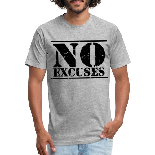 No Excuses training - Fitted Cotton/Poly T-Shirt by Next Level