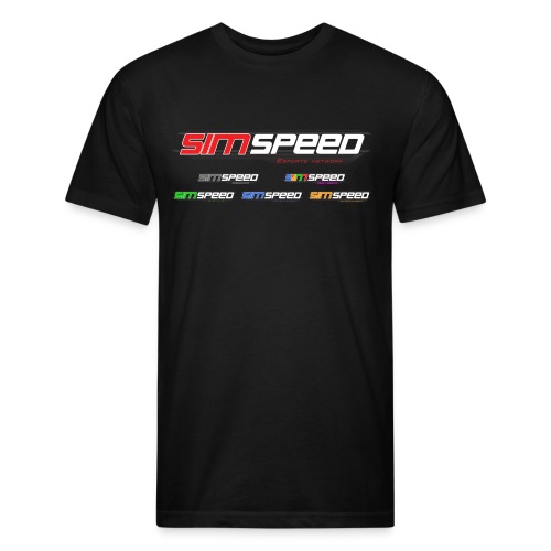 Sim Speed Logos 2000px - Men’s Fitted Poly/Cotton T-Shirt