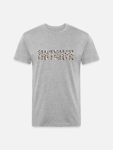 Hotwife Leopard - Unisex Poly/Cotton T-Shirt - heather gray