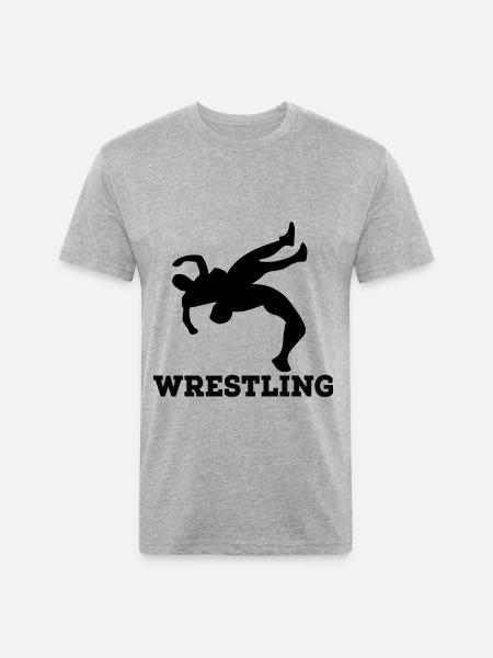 wrestling - Unisex Poly/Cotton T-Shirt - heather gray
