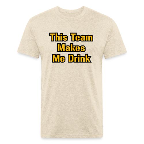 This Team Makes Me Drink (Football) - Unisex Poly/Cotton T-Shirt