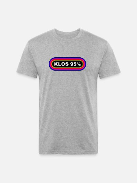 KLOS 95 1/2 RADIO VINTAGE RECREATION - Unisex Poly/Cotton T-Shirt - heather gray