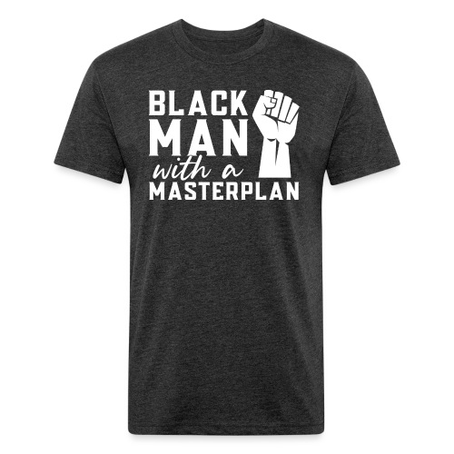 Afrinubi - Black Man With A Masterplan - Men’s Fitted Poly/Cotton T-Shirt
