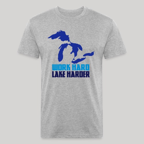 Lake Harder - Men’s Fitted Poly/Cotton T-Shirt