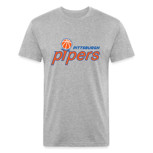 Pittsburgh Pipers - on Gray - Fitted Cotton/Poly T-Shirt by Next Level