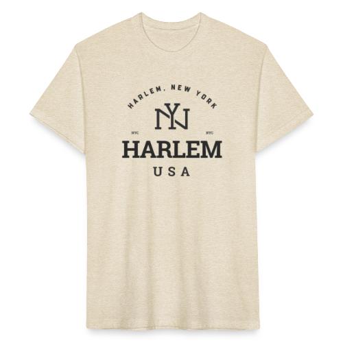 Harlem NY USA - Fitted Cotton/Poly T-Shirt by Next Level