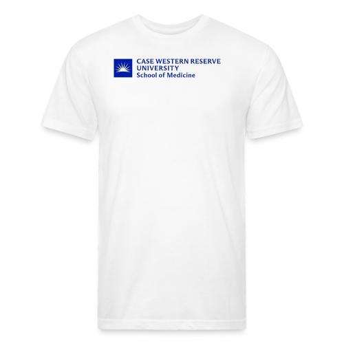 SOM New logo CWRU CMYK BLUE - Men’s Fitted Poly/Cotton T-Shirt