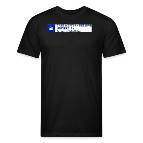 SOM New logo CWRU CMYK BLUE - Men’s Fitted Poly/Cotton T-Shirt