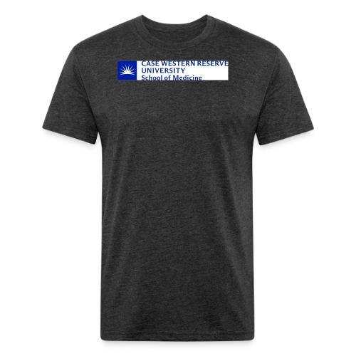 SOM New logo CWRU CMYK BLUE - Men’s Fitted Poly/Cotton T-Shirt