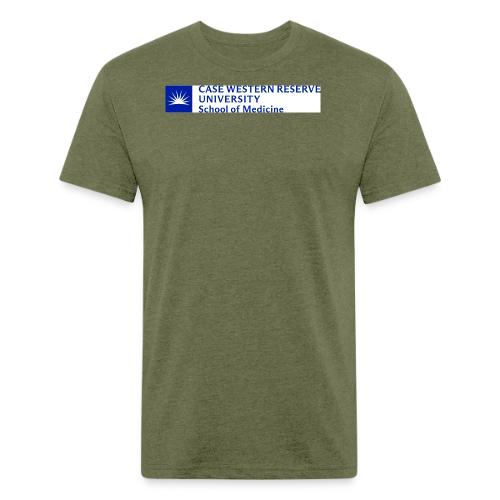 SOM New logo CWRU CMYK BLUE - Men’s Fitted Poly/Cotton T-Shirt