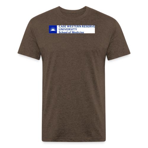 SOM New logo CWRU CMYK BLUE - Men’s Fitted Poly/Cotton T-Shirt