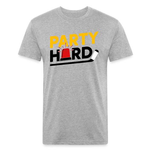 Party Hard on Light - Men’s Fitted Poly/Cotton T-Shirt