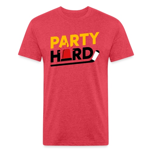 Party Hard on Light - Men’s Fitted Poly/Cotton T-Shirt
