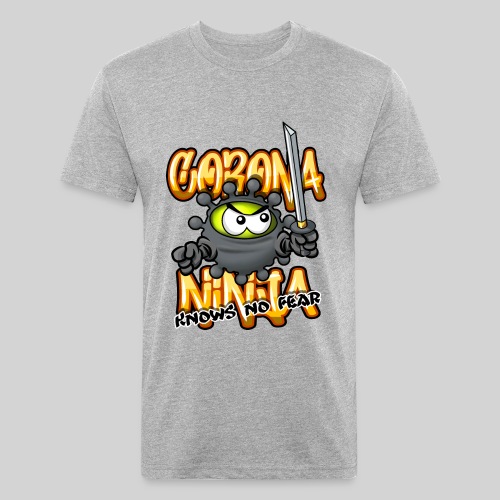 Corona Ninja - Fitted Cotton/Poly T-Shirt by Next Level
