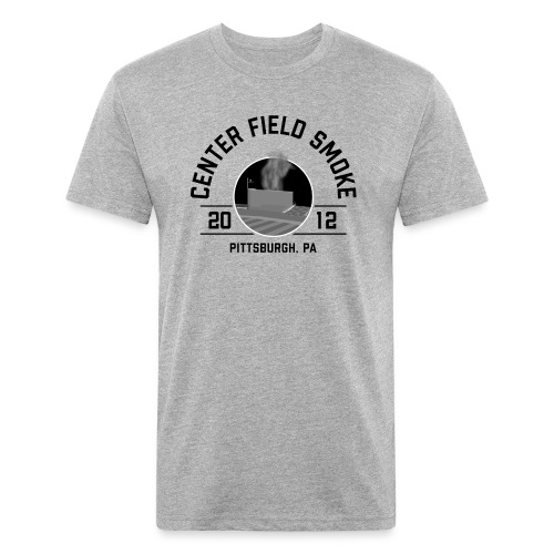 Center Field Smoke (Light) - Fitted Cotton/Poly T-Shirt by Next Level