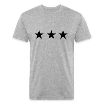 3 stars - Unisex Poly/Cotton T-Shirt - heather gray - Front - Jose (178cm)