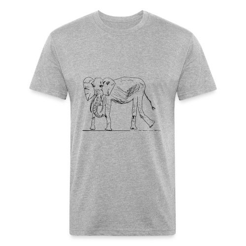 Dancing elephant - Men’s Fitted Poly/Cotton T-Shirt