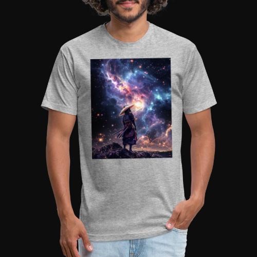 Samurai looking into the Cosmos - Unisex Poly/Cotton T-Shirt