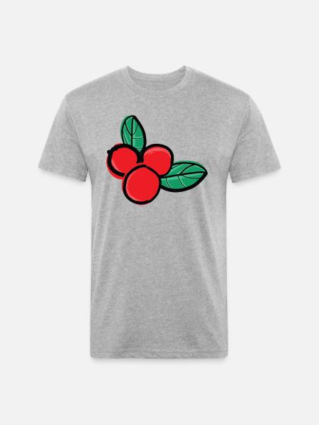 lingonberries berry fruit - Unisex Poly/Cotton T-Shirt - heather gray