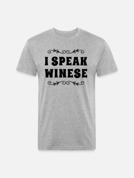 I Speak Wine - Unisex Poly/Cotton T-Shirt - heather gray