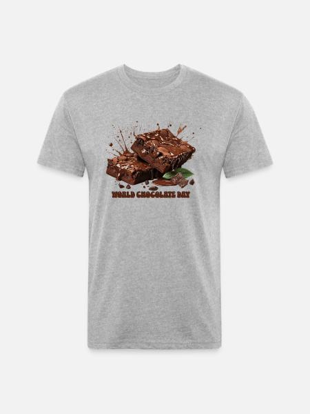 World Chocolate Day - Unisex Poly/Cotton T-Shirt - heather gray