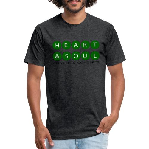 Heart & Soul Concerts green/ white bubble Horizon - Fitted Cotton/Poly T-Shirt by Next Level