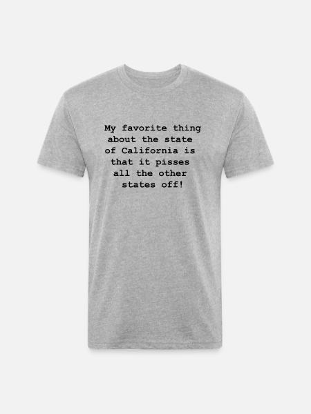 California is fantastic! - Unisex Poly/Cotton T-Shirt - heather gray