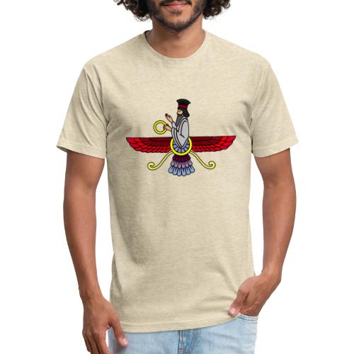 Faravahar and colors 3 - Men’s Fitted Poly/Cotton T-Shirt