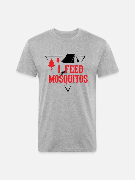 I FEED MOSQUITOS nostalgia - Unisex Poly/Cotton T-Shirt - heather gray