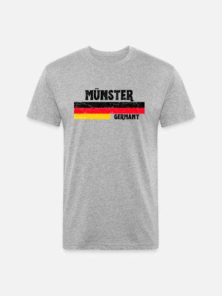 Münster Germany - Unisex Poly/Cotton T-Shirt - heather gray