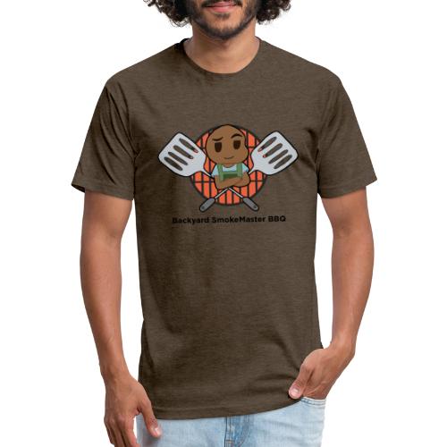 Backyard SmokeMaster BBQ Logo - Fitted Cotton/Poly T-Shirt by Next Level