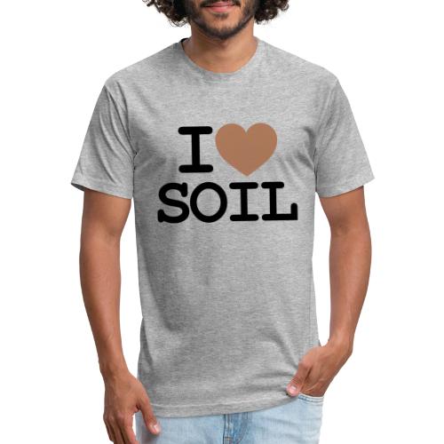 I Love Soil - Men’s Fitted Poly/Cotton T-Shirt
