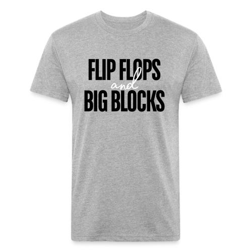 FLIP FLOPS AND BIG BLOCKS - Unisex Poly/Cotton T-Shirt