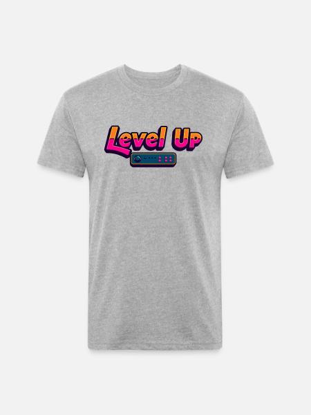 Level Up - Unisex Poly/Cotton T-Shirt - heather gray