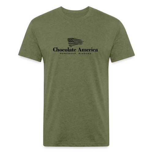 Logo for Chocolate America / Homewood, AL - Men’s Fitted Poly/Cotton T-Shirt